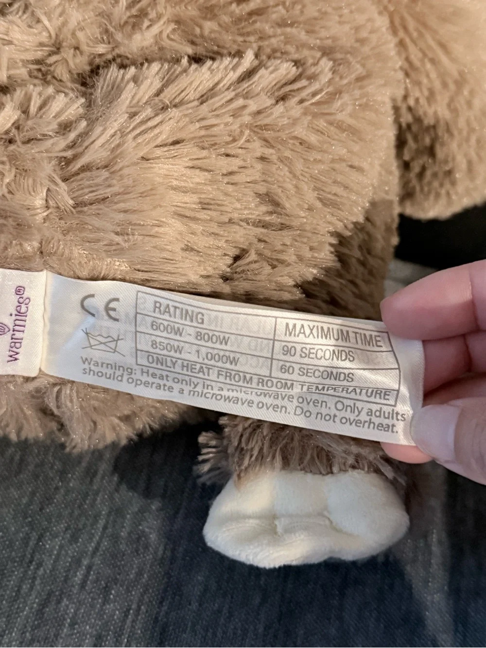 Warmies Brown Sloth Plush Microwavable Lavender Scented